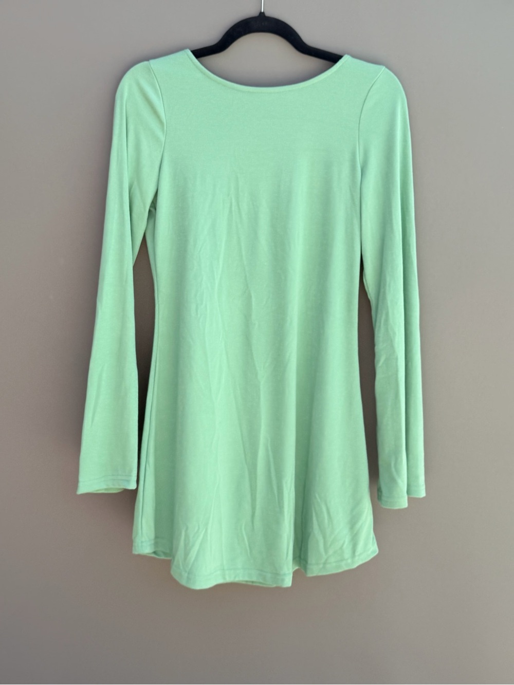 FP Beach - Green Long Sleeve Open Back Mini Dress | SP - Picture 2 of 7